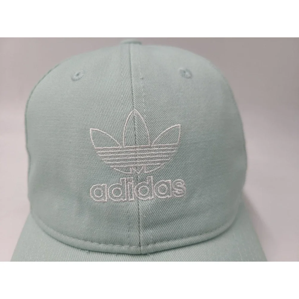 Women Adidas Trefoil‎ OSFW Strapback Adjustable Hat Cap Cotton Casual Mint White